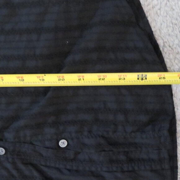 Gap Black Size XS Crinkle Fitted Boyfriend 100% Cotton Button Up Shirt Blouse XS - Picture 12 of 14